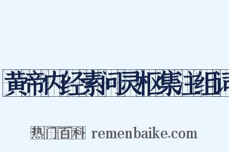 黄帝内经素问灵枢集注组词是什么意思的图片